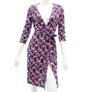 DVF Julian Silk Wrap Dress NWT Vintage Cheetah Size 2